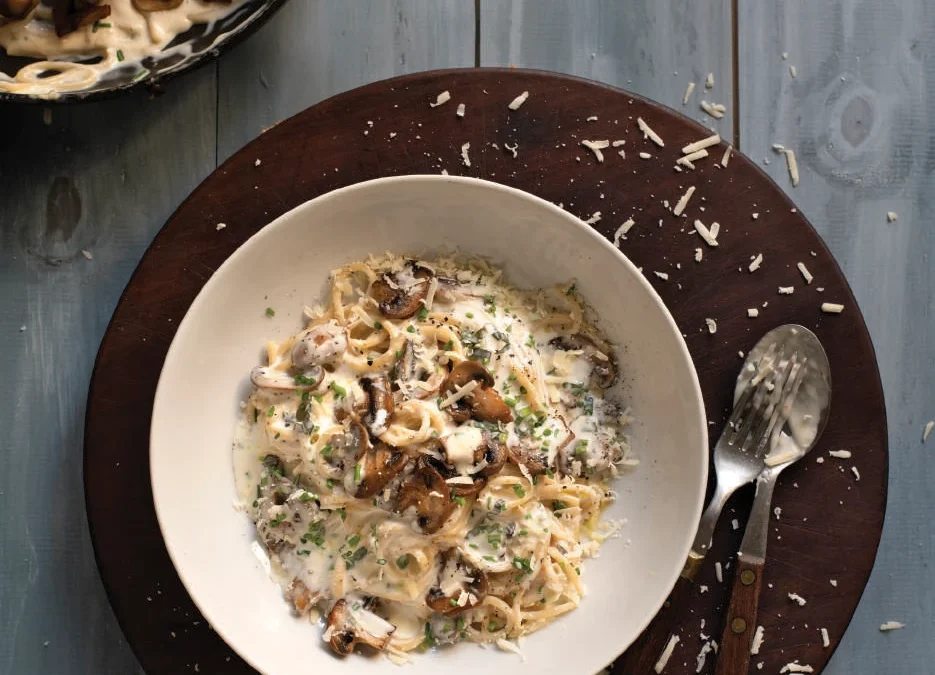 PASTA CON CHAMPIÑONES